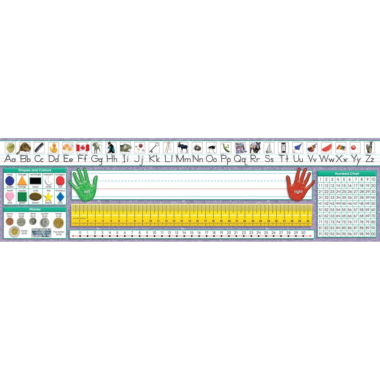 Traditional Manuscript Canadian Desk Plates, 19" x 5", Pack of 36